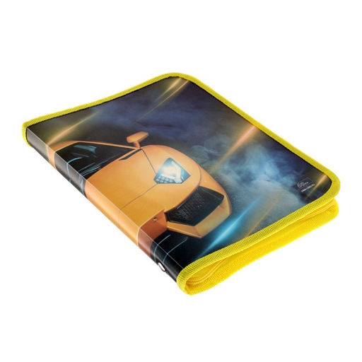 Папка для тетрадей А5, 180 х 230 х 25 мм, молния вокруг, пластиковая 0.5, ПМ-А5-04 Calligrata Тачка  фото 3