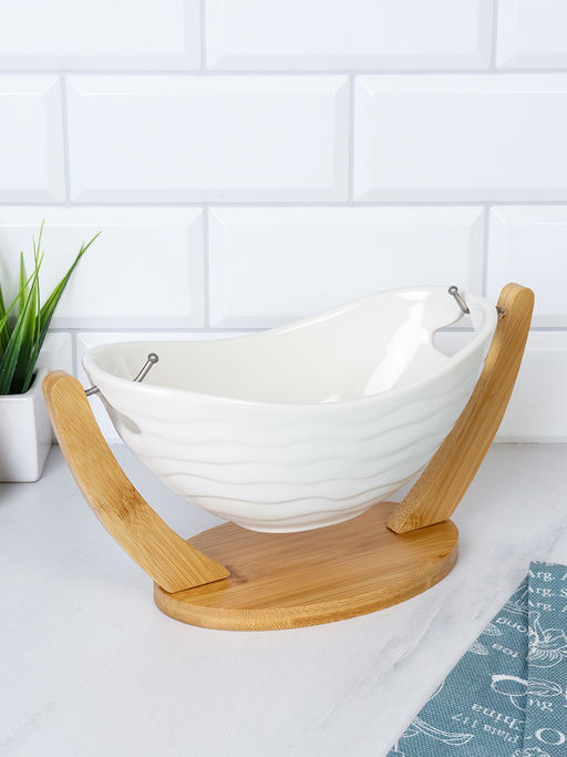 Салатник Лодочка 23,5 см / KT041 /уп 24/ на подставке - Галеонтрейд фото 3