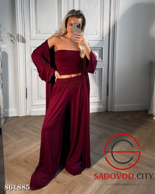 Женский костюм тройка с кардиганом - Fiona фото 8