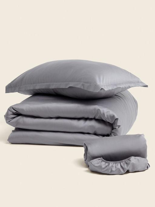 Наволочка SL Home Tencel, 70×70+3 см, тенсель, эвкалиптовое волокно 100%, серая