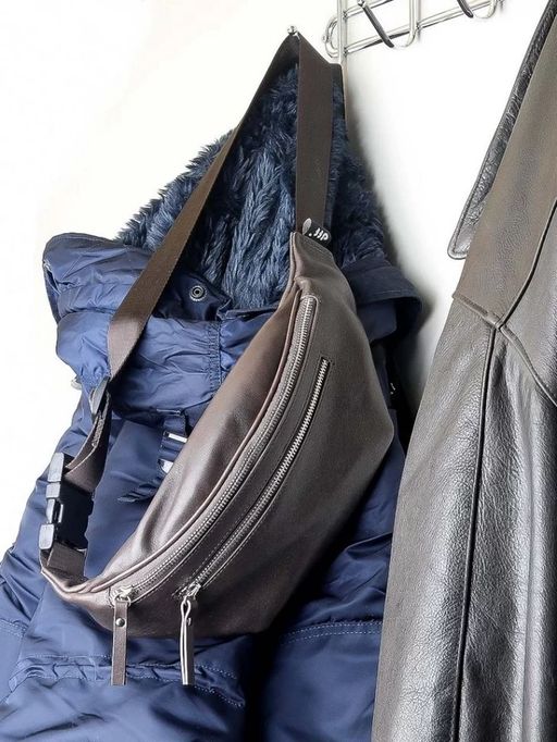 Кожаная поясная сумка dff ДМ 2020/Браун-Евг - Sergio valentini фото 5