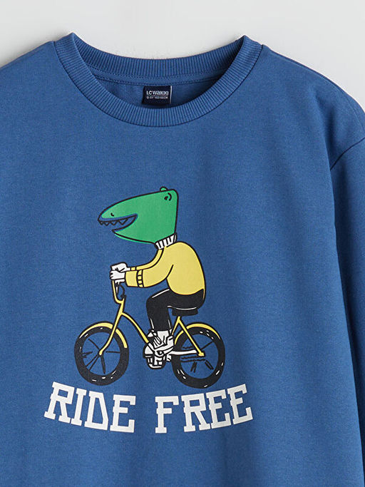 Bisiklet Yaka Erkek ?ocuk Sweatshirt