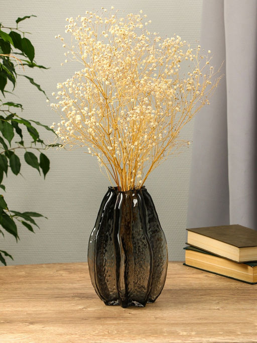 Ваза «Кэли», 21×12×6 см, стекло, серая