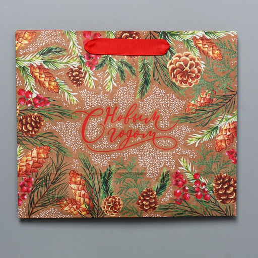 Пакет крафтовый горизонтальный Любовь, Вера и Добро, ML 27 23 11,5 см - Дарите счастье фото 5