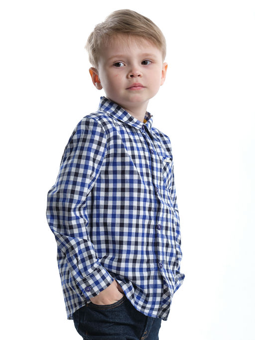 Рубашка для мальчика UD 6087 син.кл - Mini maxi фото 3