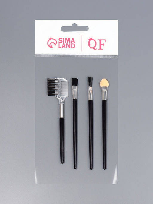 Цена за 15 шт. Набор кистей для макияжа SMOKY, 4 шт., чёрная