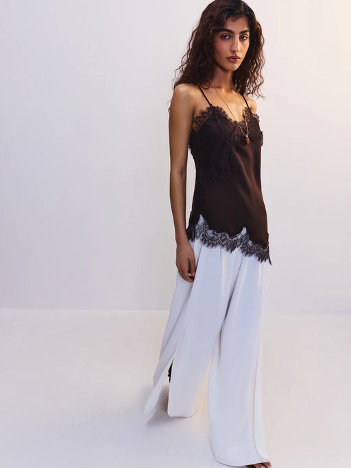 Асимметричный топ с кружевом / Zarina  фото 7