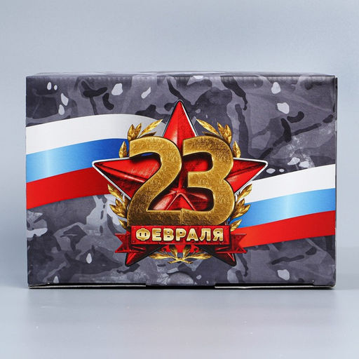 Цена за 2 шт. Коробка подарочная сборная, упаковка, 23 февраля, 22?15?10 см