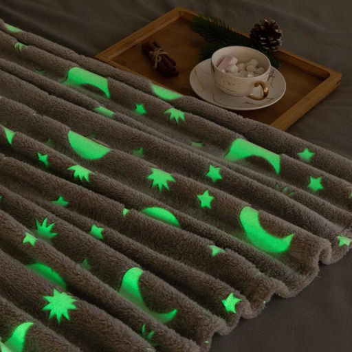 Плед светящийся в темноте Этель Луна 150*200 см,100% п/э, корал-флис, 220 гр/м2  фото 3