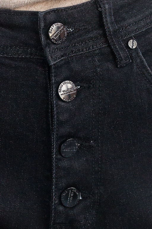 Джинсы mom-fit с застежкой на болты