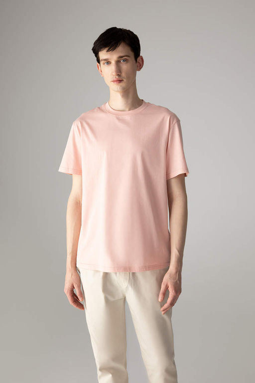 Новая базовая футболка стандартного кроя с круглым вырезом и короткими рукавами из 100% хлопка