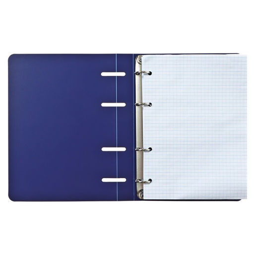 Тетрадь на кольцах, в клетку, 120 листов Синяя, пластиковая обложка, блок офсет - Calligrata фото 4