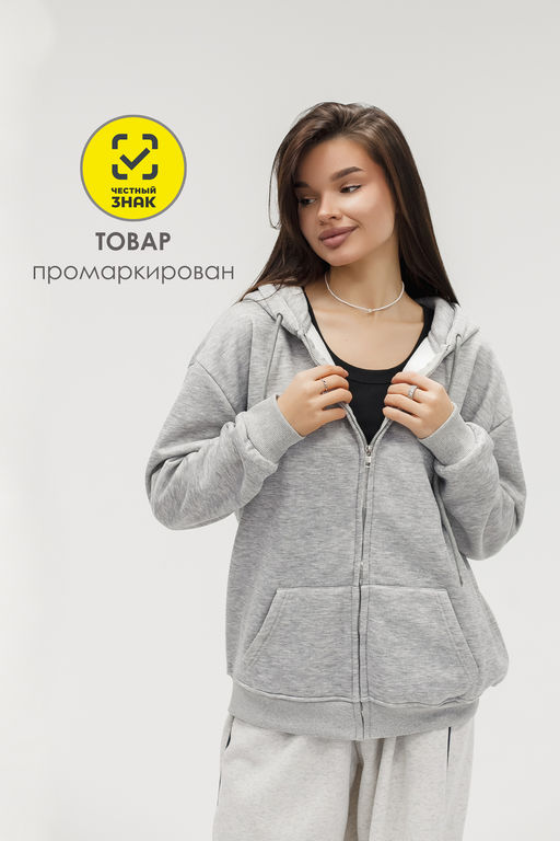 Худи на молнии с капюшоном