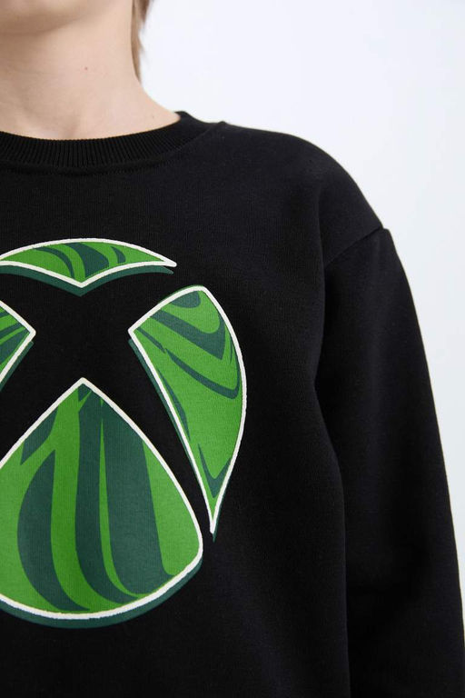 Толстовка с круглым вырезом для мальчиков Xbox - Defacto фото 5