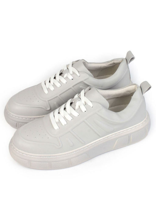 05-PDL255-3 GRAY Кроссовки женские (натуральная кожа)