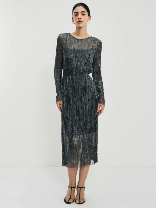 Платье миди с люрексом / Zarina
