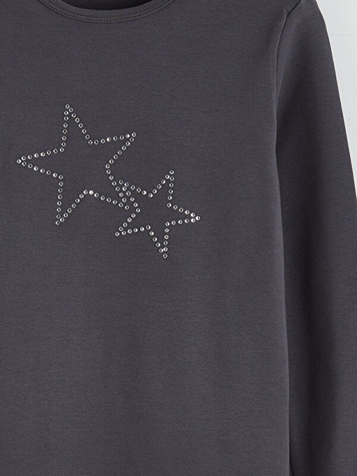 Bisiklet Yaka Ta?l? K?z ?ocuk Ti??rt