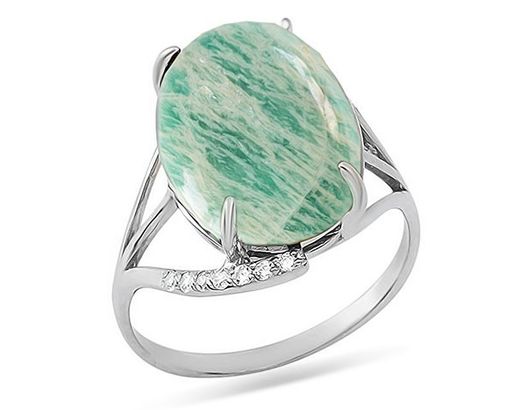 Кольцо из серебра амазонит, К1166