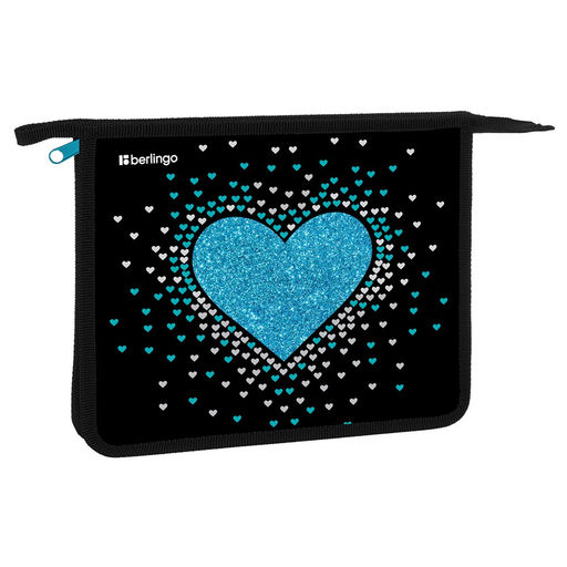 Папка для тетрадей А5, молния сверху Berlingo "Glamorous" (BR-PP-A50405) пластик