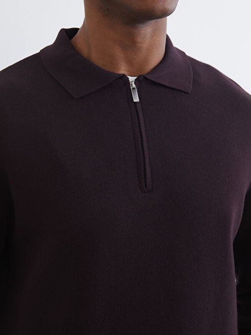 Polo Yaka Erkek Triko Kazak