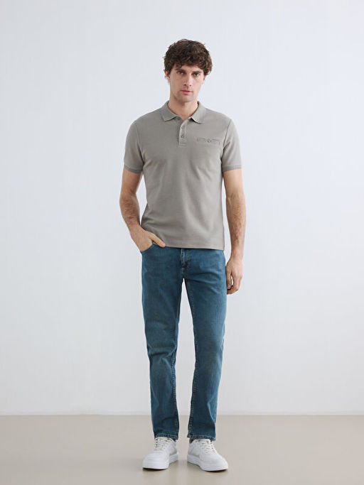 Polo Yaka Str?kt?rl? Erkek Ti??rt