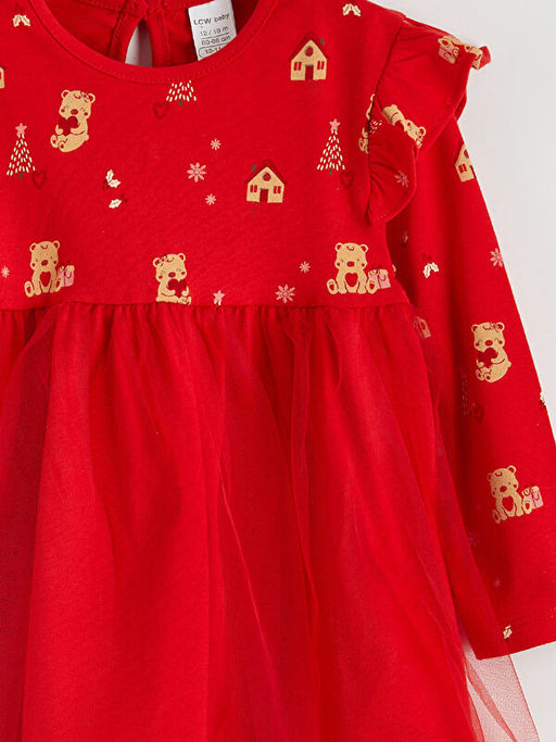 Bisiklet Yaka K?z Bebek T?t? Elbise