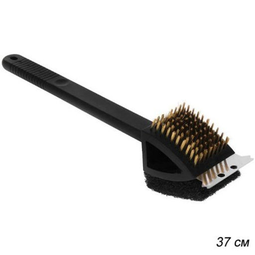 Щетка для чистки решетки барбекю с ручкой/ 4532 /уп 67/ - Галеонтрейд фото 2