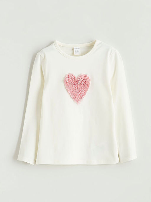 Kalp Bask?l? K?z Bebek Bluz ve Tayt