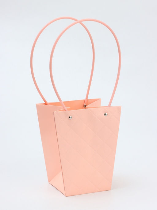 Цена за 10 шт. Сумка для цветов тиснение пудра влагостойкая, 17x17-11.5x11.5-20 см - UPAK LAND фото 5