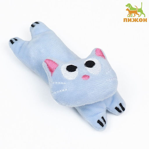 Игрушка для кошек с кошачьей мятой Киса, 11 см, голубая