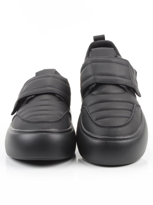 03-YH462-3 BLACK Полуботинки спортивные демисезонные женские (натуральная кожа)