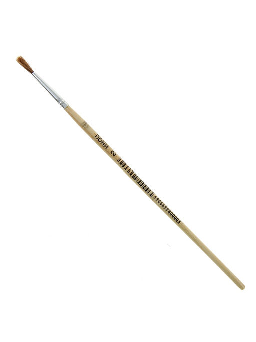 Цена за 10 шт. Кисть для рисования, пони, № 2, круглая, деревянная ручка, международный размер