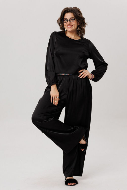 Брюки ANELLI 1734 блестящий черный