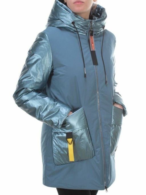 BM-926 GRAY/BLUE Куртка демисезонная женская АЛИСА (100 гр. синтепон)