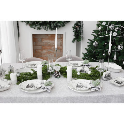 Блюдо сервировочное Доляна «Хюгге», d=20 см, доломит, белое