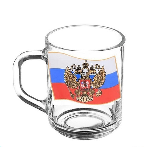 Кружка 250 мл Флаг России АКЦИЯ / 1335 /уп 20/ Подарок мужчине