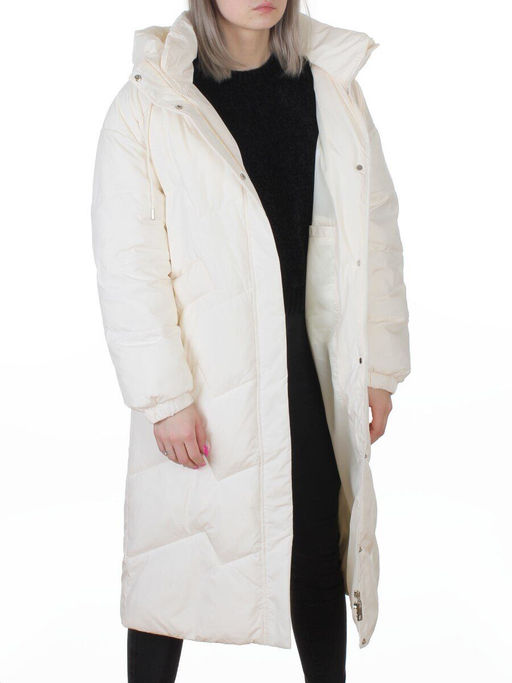 8883 MILK WHITE Пальто зимнее женское (150 гр. холлофайбер)