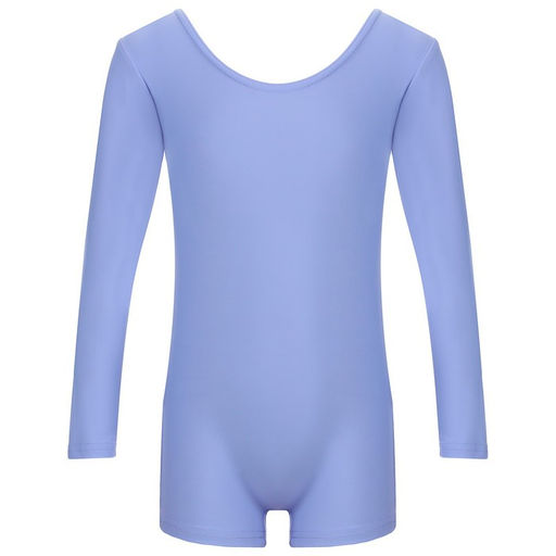 Купальник гимнастический Grace Dance, с шортами, с длинным рукавом, р. 32, цвет сирень  фото 9
