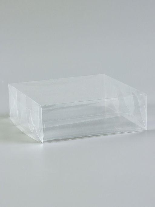 Цена за 5 шт. Коробка под 3 эклера, прозрачная, складная PVC, 15×15×5 см