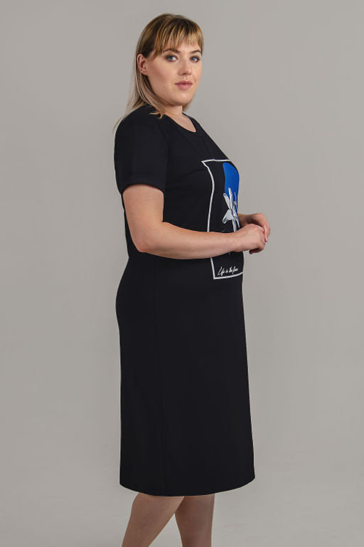 Арт. 4134 Туника женская 50-58 (5 шт) Цвет:черный - Калинка фото 8