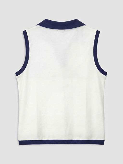 Polo Yaka NYC Bask?l? K?z ?ocuk Atlet