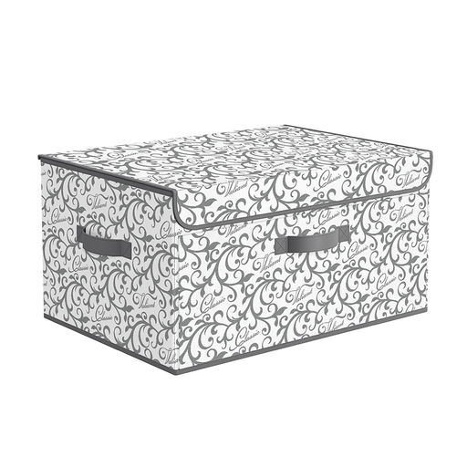 VAL VG-BOX-DDM Короб стеллажный с откидной стенкой, с крышкой, 50*35*25 см, VINTAGE GREY, шт