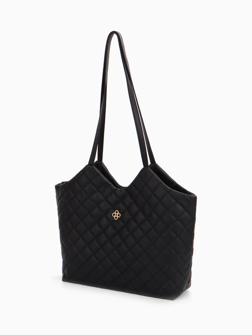 Сумка - шоппер женская на магните, 30×9×29 см, чёрная