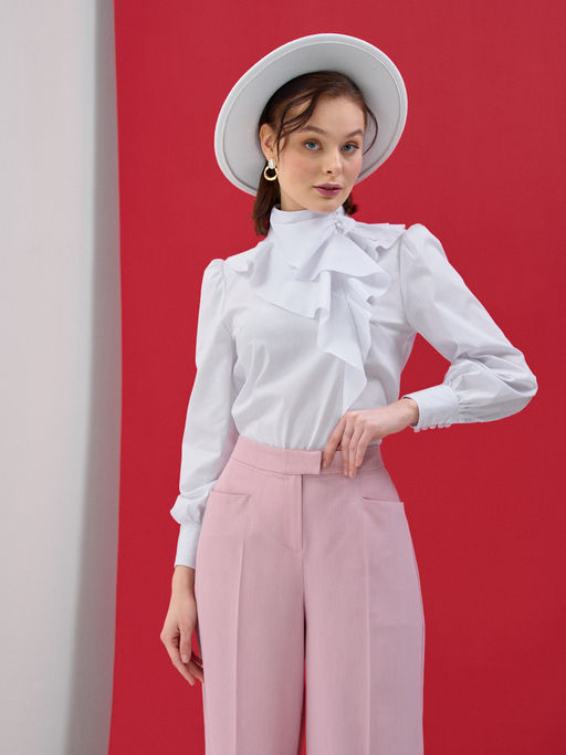 Блузка с жабо - Tantino фото 19