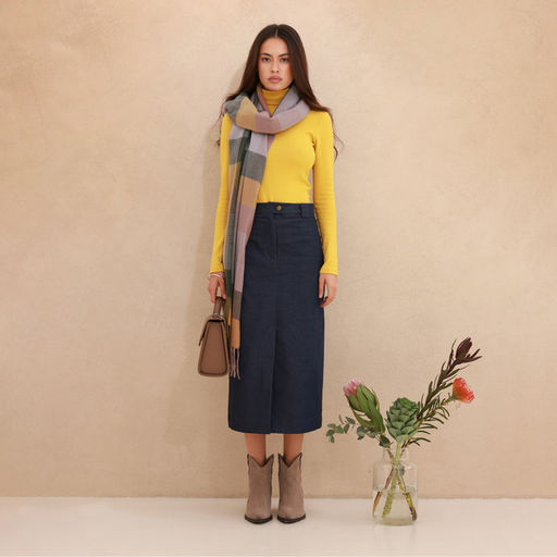 Юбка миди женская MINAKU:Jeans Collection, синяя, размер 50