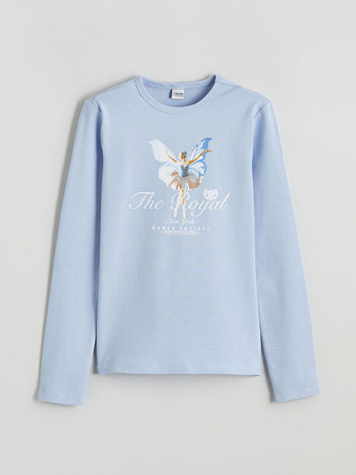 Bisiklet Yaka K?z ?ocuk Ti??rt