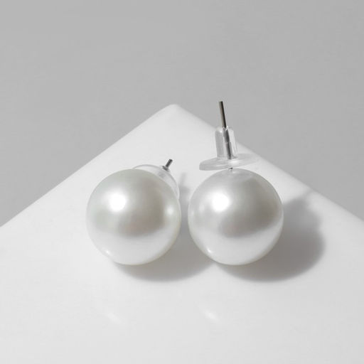 Серьги с жемчугом Невеста бусины d=1,5, цвет белый - Queen fair фото 2