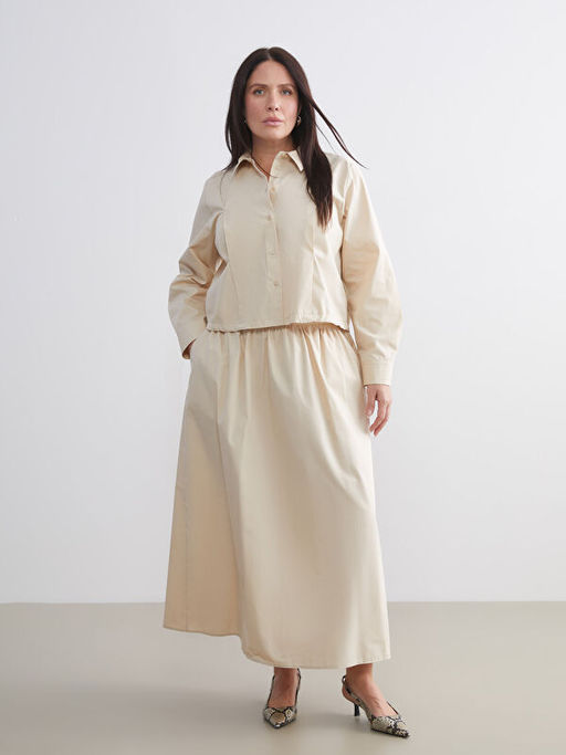 Beli Lastikli Pileli Etek