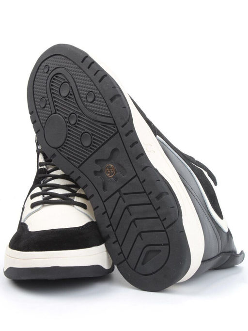 05-P100-1Z BLACK/LT. BEIGE Кроссовки женские зимние (натуральная кожа, шерсть)