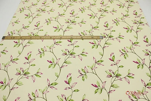 Интерьерный хлопок Нежные веточки на бледно-желтом, ш.1.5м, хлопок-100%, 240гр/м.кв - Купава фото 6